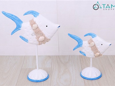 Cá gỗ trang trí có chân đế CG01